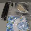 qnprt 100 Days of School Costume 100th Old Lady Costume for Kids Girls Grandma Dress Up (5-7 Years)