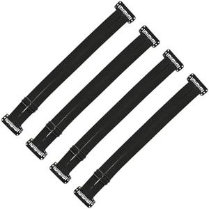 YTBYT 4 Pcs Facelift Bands with Clips Invisible Face Stretching Lifting Strap Adjustable Elastic Band Face Slimming Band (24cm Black Double Bands)