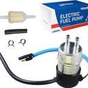 Electric Fuel Pump Inline 12V Compatible with Kawasaki Mule 3000 3010 3020 2500 2510 2520 1000 49040-1055 KAF620(8mm In/Outlet)