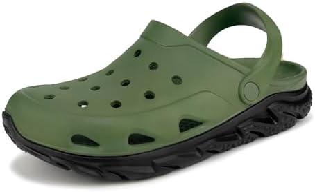 Men and Women's Garden Clogs with Arch Support, Unsex Lightweight Slip on Mule with Doule Color,No Slip Slide Sandle for Outdoor, Beach, Garden, Pool, Indoor 12