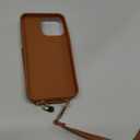 Phone Case for iPhone 15 Pro Max 6.7 inch Wallet Cell Cover with Tempered Glass Screen Protector Crossbody Strap Lanyard RFID Blocking Card Holder i Phone15 15Pro i15 ProMax 15ProMax Women Men Brown