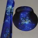 Mouse Pad Keyboard Wrist Rest, Gel Non Slip Rubber Wrist Support Rest Mouse Pad for Home Office, Computer, Laptop, Typist, Gamer, Soft Cushion Mousepad with Memory Foam Ergonomic, Blue Butterfly 