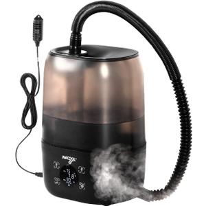 WACOOL Reptile Fogger with Humidity Controller, 4L Large Tank Reptile Humidifier with Humidistat & Extended Hose, Automatic Terrarium Fogger for Beared Dragon Lizard Gecko Snake Tortoise