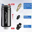 CarBole Universal Electric External Inline Fuel Pump, 12V 300LPH High Flow Rate, with Mounting Bracket Clamp