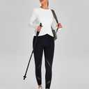 BMJL Womens Workout Tops White Long Sleeve Shirts Fall Yoga Hiking Tshirts Cute Crop Tops Gym Thumb Hole(M,White)