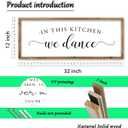 Kitchen Wall Decor In This Kitchen We Dance Sign, 32"×12", Wood