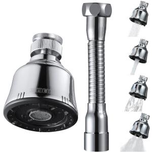 Sink Faucet Sprayer Attachment, Upgrade 4 Mode Adjustable Kitchen Faucet Head, Movable Kitchen Tap Head 360 Rotatable with Extension Hose, Anti-Splash Sink Sprayer Facuet Nozzle Head Water Saving