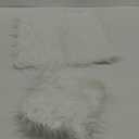 OYIMUA Fluffy Decorative Throw Pillow Covers 1818, Faux Fur Farmhouse Luxury Pillow Cases,Soft Plush Fuzzy White Cushion Covers for Sofa Couch Living Room Bedroom Set of 2