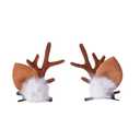 Small Deer Ears Antler Headbands Reindeer Antlers Headband Halloween Hairs Accessories Christmas Animal Hair Clips Cosplay Costume Fawn Ears