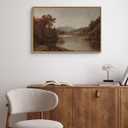 ARPEOTCY Vintage Framed Canvas Fall Wall Art, Landscape Scenery Wall Decor, 24"L x 16"W