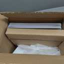 TP 12-Piece Melamine Dinnerware Sets, Plates and Bowls Dishes Set for 4, Break-Resistant & Non-Microwavable, Lightweight Square Dinner Plates, White