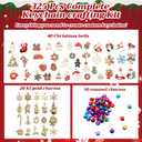Liliaafar 325pcs Christmas Lip Gloss Keychain Making Kit for Women 60 Lip Gloss Charms 50 Bells 24 Keychain Clips 150 Jump Rings 32.8 Feet Gold Chains for Jewelry Necklace Bracelet Making DIY Crafts