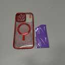 Meifigno Designed for iPhone 16 Pro Max Case Christmas Red, [Glitter Card & Wrist Strap] [Compatible with MagSafe] [2X Screen Protectors] Surround Lens Protection Designed for 16 ProMax Case 6.9"