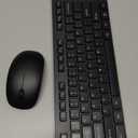 Wireless Keyboard and Mouse Combo, EDJO Silent Full Size Cordless USB Keyboard Mouse, 2.4GHz Lag-Free, Long Battery Life, for Computer, Laptop, PC, Chromebook, Windows (Black, 1 Pack)