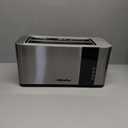 Mueller UltraToast Full Stainless Steel Toaster 4 Slice, Long Extra-Wide Slots for Bagels and Waffles, 6 Browning Levels, LED Display, Cancel/Defrost/Reheat Functions & Removable Tray, Kitchen Gadgets