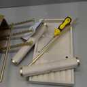 EsLuker.ly Bracelet Holder Earring Display Stand, T Bar Velvet Necklace Organizer Rack with Ring Tray for Vendors Women Selling, Large Capacity Jewelry Tower Tree Tabletop, Effortless Storage