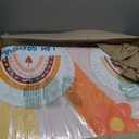 7.5x5 ft Large Rainbow Classroom Rug, Educational Area Mat