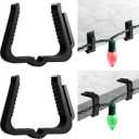 Marsui 50 Pcs Christmas Light Clips Small Outdoor Roof Gutters and Shingles Hooks 1 5/8 Inch Fascia Boards Hanger Plastic Holiday String Light Clips for Xmas Outside Decoration Fence Eave (Black)