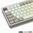 Womier Low Profile Keycaps - Shine Through Keycaps 60 65 75 100 Percent PBT Key Cap Ste, Full Size for Cherry Gateron MX Switches Mechanical Keyboard - Khaki Grey (Brown)