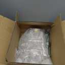 KCO Lighting Modern Bubble Chandelier Lighting 10-Lights Amber Glass Ceiling Light Mid Century Semi Flush Mount Ceiling Light Gold Globe Sputnik Chandelier Ceiling Lights