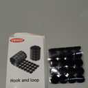 Self Adhesive Dots, 100Pcs(50 Pair Sets) 1 Inch Diameter Strong Self Adhesive Dots Nylon Sticky Back Coins Hook Loop Strips, Small Circle Dots Stickers Tapes, Black