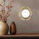 Circular Gold Floral Photo Frame / 4x4 In | For Tabletop Display | Perfect for Home Decor, Wedding, Graduation, Or Milestone Photos