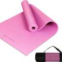 Primasole Yoga Mat with Carry Strap for Yoga Pilates Fitness and Floor Workout at Home and Gym 1/3 thick (Azlea Pink Color) PSS91NH046A
