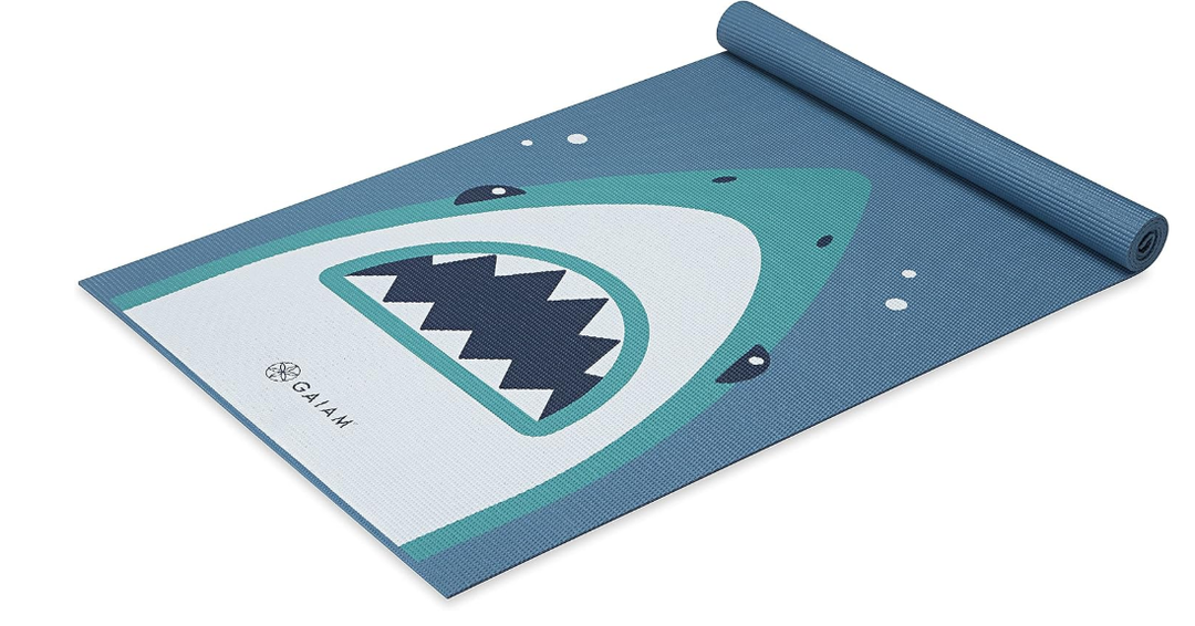 Gaiam Kids Printed Yoga Mat, Non-Toxic, Fun Design, 3mm
Ages 5-8 | Textured Non-Slip Surface | 6P-Free PVC | 60"L x 24"W | Downloadable Kids Yoga Class