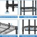 IZEUK Heavy Duty Rolling Garment Rack Wire Clothes Rack for Hanging Clothes (Black, 3 composition, 15.7" D x 43.3" W x 76.5" H)