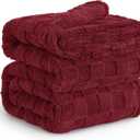 Bedsure GentleSoft Blankets Queen Size for Bed - Super Soft Cozy Blanket for Women Men Girls, Large Fuzzy Fleece Throw for Bedroom Decor, Red, 90x90 Inches
