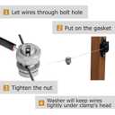 Split Bolts Electrical Fence Connector Wire Join Clamp Split Bolt Wire Connector for Electric Fence Wire 10 Pieces
