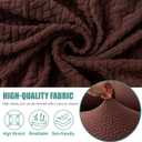 Genina Recliner Loveseat Covers with Console, Stretch Reclining Sofa Covers, 2 Seater Couch Cushion Stripe Jacquard Recliner Slipcovers,Furniture Protector Covers for Pet (Chocolate)