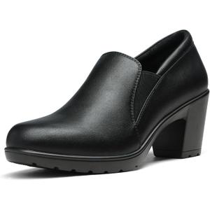 DREAM PAIRS Women's Low Chunky Block Heels Pumps Comfortable Slip-on Heeled Loafers Dress Work Shoes for Office Business (8, Black) DREAM PAIRS Women's Low Chunky Block Heels Pumps Comfortable Slip-on Heeled Loafers Dress Work Shoes for Office Business (8, Black)