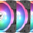 Thermaltake SWAFAN EX 12 ARGB PC Cooling Fan, 3Fan pcak, 500~2000 RPM, Magnetic Connection, Reversable Blades, sync with MB RGB Software, CLF167PL12SWA, 120mm, Black