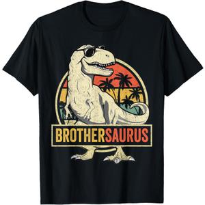 Brothersaurus T rex Dinosaur Brother Saurus Family Matching T-Shirt S