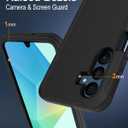 for Samsung Galaxy A16 5G Phone Case, 3-Layer 16ft Drop Protection, with Dustproof Port Cover, Full-Body Shockproof Heavy Duty Protective Phone Case, Black