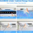 AAOBOSI Range Hood 30 inch Under Cabinet,800-CFM Gesture Sensing/Touch Control/Motor Upgrade Low Noise,3 Speed Range Hood with LED Lights Exhaust Fan, Stainless Steel Kitchen Vent Hood