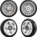 4 Pack Lawn Mower Wheels, HRR216K9VKAA Wheels, Fit for Honda HRR216 HR215 HRT216 HRB215 HRR2168vka etc 21 Inch Lawn Mower,2 Rear Wheels 42710-VE2-M02ZE, 2 Front Wheels 44710-VL0-L02ZB
