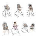 Ingenuity Beanstalk Baby to Big Kid 6-in-1 High Chair Converts from Soothing Infant Seat to Dining Booster Seat and more, Newborn to 5 Yrs - Ray