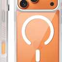 Magnetic for iPhone 17 Pro Case, Compatible with MagSafe, Threaded Border Non-Slip, 4 Cornered Pro Drop Protection, Alloy Camera Frame, Mil-Grade Drop, Shockproof Phone Case, Clear