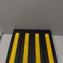 Adjustable Height Aluminum RV Step, Stable Foldable Platform Step Stool, Supports Up to 1,000 lb, Non-Slip Rubber Feet and Platform Mat, Easy to Carry (Black)