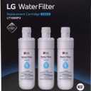 LG LT1000P3 6-Month / 200 Gallon Refrigerator Replacement Water Filter, 3 Count (Pack of 1), White