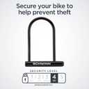 Schwinn Bike U-Lock with Keys, 12 mm x 7.5 inches, Black, Vinyl Coated Steel Shackle, Mounting Bracket for Storage and Transport, Anti Theft Protection, Shackle Bike Lock for Security