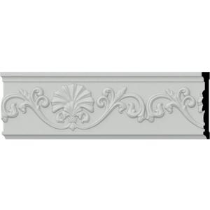 Endurathane Millin Chair Rail, 5"H x 5/8"P x 94 1/2"L, (10 5/8"Repeat), Factory Primed