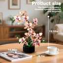 Orchid Building Sets Artificial Flowers Plant Gifts Her Adults Girls Botanical Collection for Home Kitchen Desk Decor