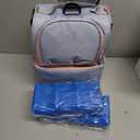 NCVI Breastmilk Cooler Bag with 2 Ice Pack, Breast Pump Bag with Cooler Fits 6 Bottles, Double Layer Breast Milk Baby Bottle Cooler Bag, for Travel, Nursing Mom Daycare, Work, Picnic (Grey)