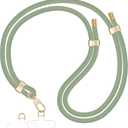 Phone Lanyards For Around The Neck, Crossbody Cell Phone Strap with Premium Metal Buckles Universal Neck Strap Holder with Phone Patches For All Smartphones (Green)