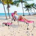 Backpack Sun Tanning Chair with Face Hole & Beach Table, 5-Position Adjustable Folding Lounge Chair Outdoor for Lawn Patio Garden, 74.8"*23.23"