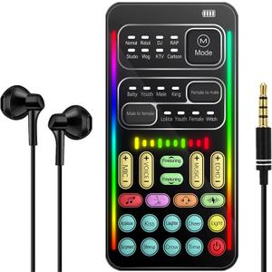 Voice Changer, Handheld Microphone Voice Changer with Sound Multifunctional Effects Machine for Phone/PS4/Xbox/Switch/IPad/Computer/Laptop/Anchor/Cam Girl/Kids