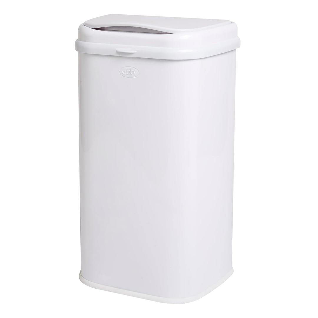 Ubbi Adult Diaper Pail, Steel Odor Locking, No Special Bag Required, Awards-Winning, Modern Design, White